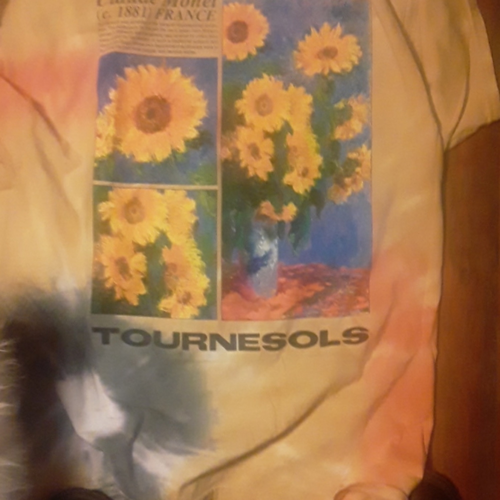 Monet yellow tie dye shirt "tournesols"